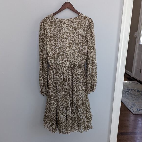 Walter Baker Faber Vneck Leopard 6 Print Dress Retails $248 - Picture 3 of 8